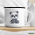 Emaille Tasse Panda Comic 300ml Vintage Emaille Becher