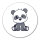 Aufkleber Panda Comic 10cm rund