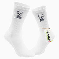 Unisex Socken Panda Comic Größe 37/46 White Motiv Tennissocken