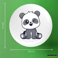 Button Panda Comic rund