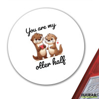 Aufkleber You are my otter half Paar 10cm rund