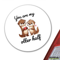 Aufkleber You are my otter half Paar 10cm