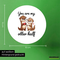 Aufkleber You are my otter half Paar 10cm