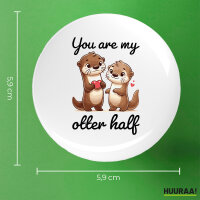 Button You are my otter half Paar