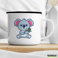 Emaille Tasse Koala Comic 300ml Vintage