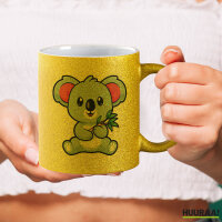 Glitzertasse Koala Comic 330ml