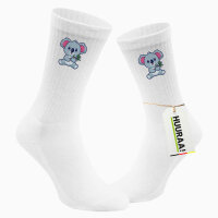 Unisex Socken Koala Comic Größe 37/46 White Motiv Tennissocken