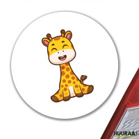 Aufkleber Giraffe Comic 10cm rund