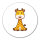 Aufkleber Giraffe Comic 10cm rund