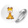 Button Giraffe Comic rund
