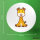 Button Giraffe Comic rund