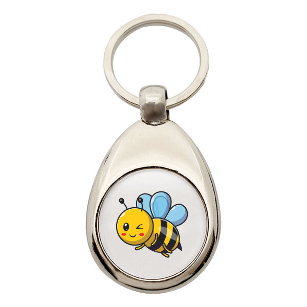Schlüsselanhänger Biene Comic