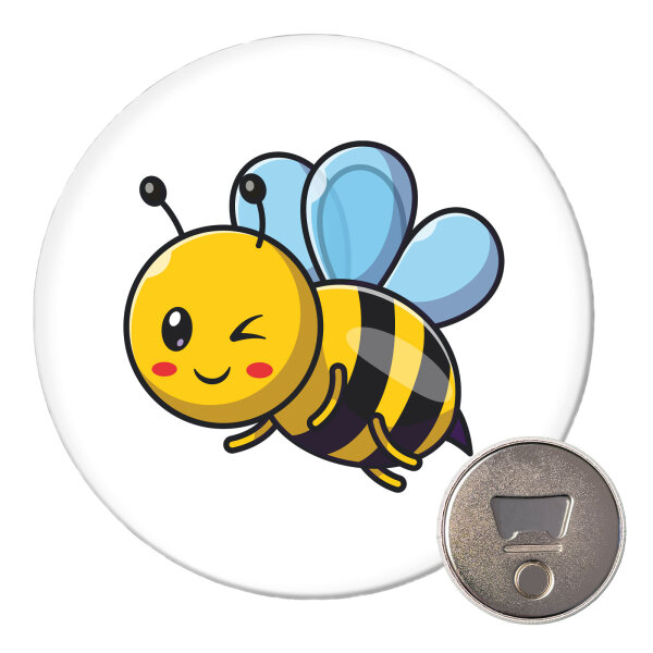 Magnet Biene Comic 59mm Kühlschrankmagnet Flaschenöffner