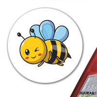 Aufkleber Biene Comic 10cm rund