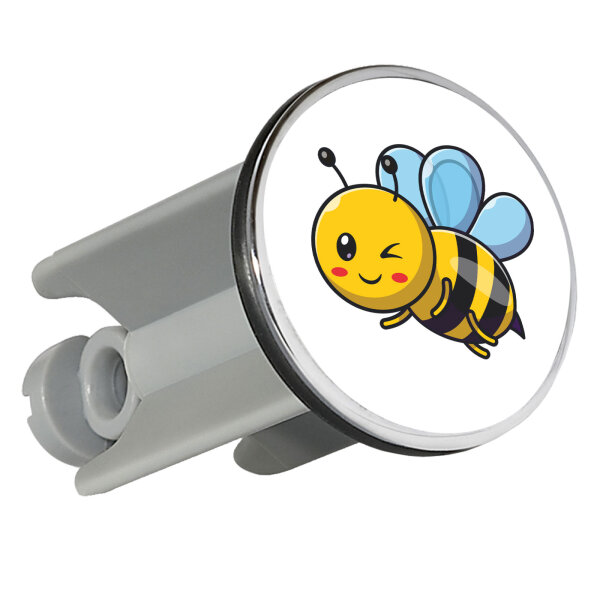 Waschbeckenstöpsel Biene Comic 4cm Abflussstopfen