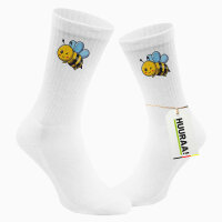 Unisex Socken Biene Comic Größe 37/46 White Motiv Tennissocken
