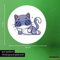 Aufkleber Cool Cat Comic 10cm