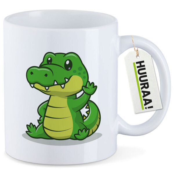 Kaffeetasse Krokodil Comic 330ml