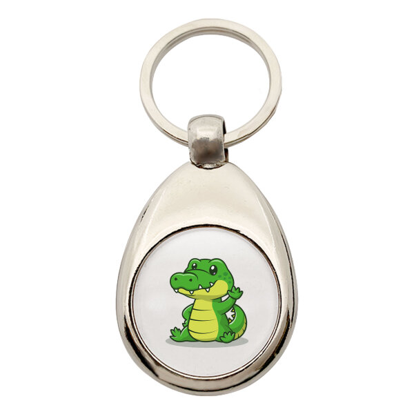 Schlüsselanhänger Krokodil Comic