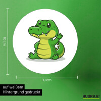Aufkleber Krokodil Comic 10cm
