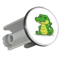 Waschbeckenstöpsel Krokodil Comic 4cm Abflussstopfen