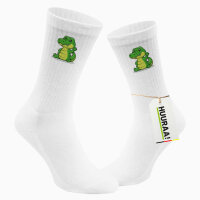 Unisex Socken Krokodil Comic Größe 37/46 White Motiv Tennissocken
