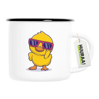 Emaille Tasse Cool Küken Comic 300ml Vintage Emaille...