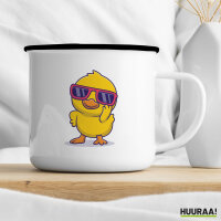Emaille Tasse Cool Küken Comic 300ml Vintage