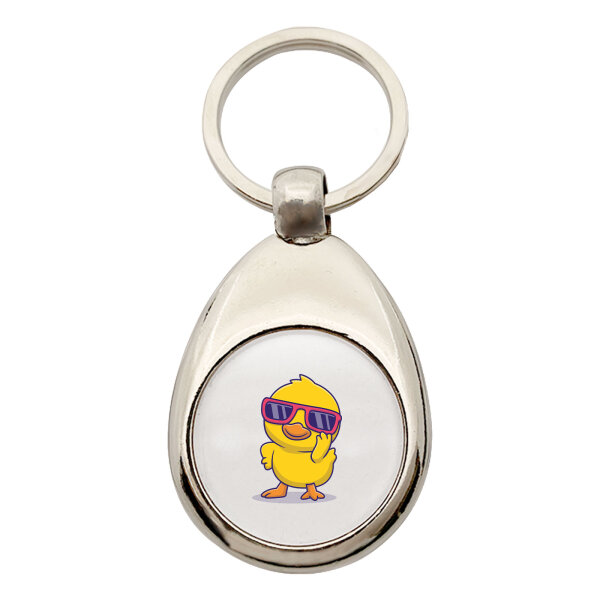 Schlüsselanhänger Cool Küken Comic