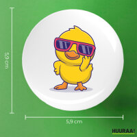 Button Cool Küken Comic