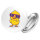 Button Cool Küken Comic rund