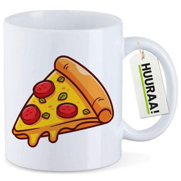 Kaffeetasse Pizza Stück Comic 330ml
