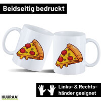 Kaffeetasse Pizza Stück Comic 330ml