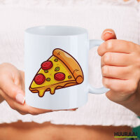 Kaffeetasse Pizza Stück Comic 330ml