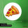 Aufkleber Pizza Stück Comic 10cm rund