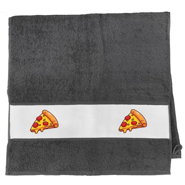 Handtuch Pizza Stück Comic 50x100cm