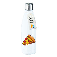 Edelstahl-Trinkflasche Pizza Stück Comic 500ml...
