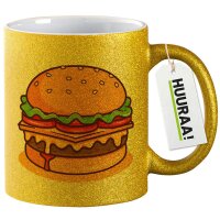 Glitzertasse Burger Comic 330ml