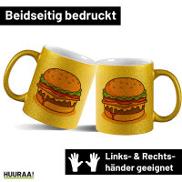 Glitzertasse Burger Comic 330ml