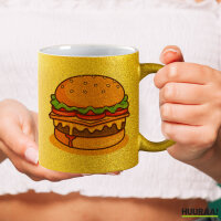 Glitzertasse Burger Comic 330ml