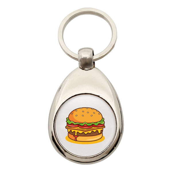 Schlüsselanhänger Burger Comic