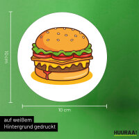 Aufkleber Burger Comic 10cm