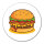 Aufkleber Burger Comic 10cm