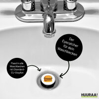 Waschbeckenst&ouml;psel Burger Comic 4cm