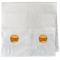Gäste-Handtuch Burger Comic 50x100cm White