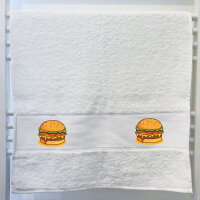 Gäste-Handtuch Burger Comic 50x100cm White