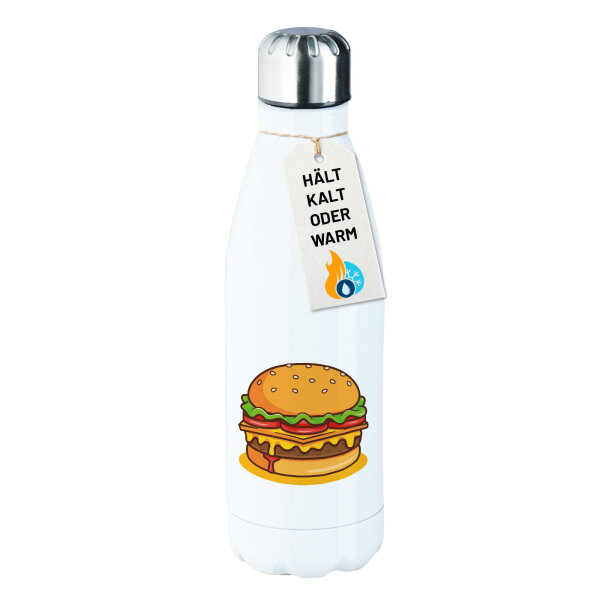 Edelstahl-Trinkflasche Burger Comic 500ml Wasserflasche