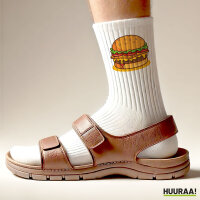Unisex Socken Burger Comic Größe 37/46 White Motiv Tennissocken