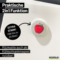 Magnet Apfel Comic 59mm Kühlschrankmagnet