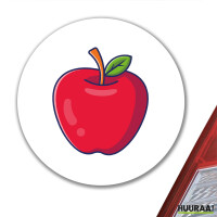 Aufkleber Apfel Comic 10cm rund